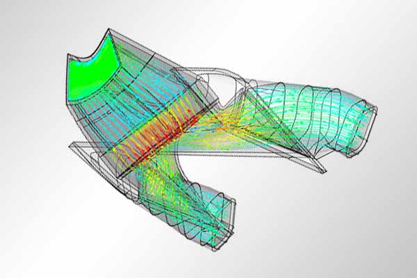 CFD of cooling duct flow